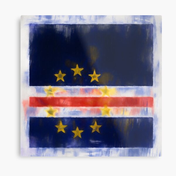 Cape Verde Flag Reworked No. 2, Series 1 Metal Print