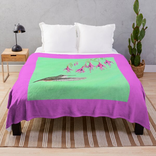 Item preview, Hummingbird and Fuchsia Painting designed and sold by Art by Kirsten Sneath.