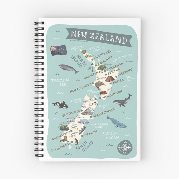 Item preview, Map of New Zealand designed and sold by Those Pencil Shavings.
