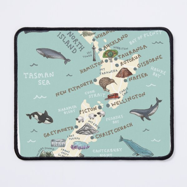 Item preview, Map of New Zealand designed and sold by Those Pencil Shavings.