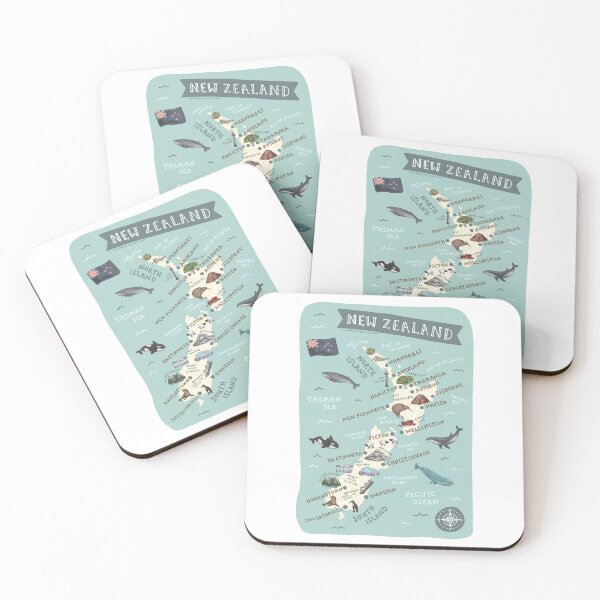 Item preview, Map of New Zealand designed and sold by Those Pencil Shavings.