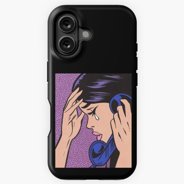 Telephone Crying Comic Girl iPhone Tough Case