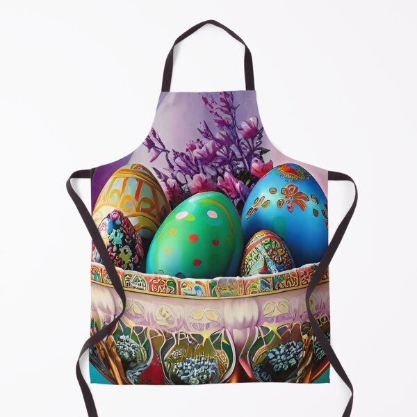 Item preview, Colorful Festive Easter Eggs Easter Bunny Spring Flowers Version 26 designed and sold by DreamingAwake1.