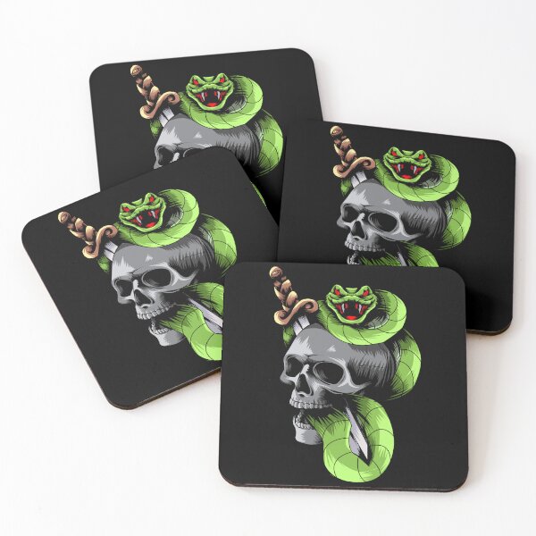 Item preview, Skull with Snake designed and sold by RedNeo.