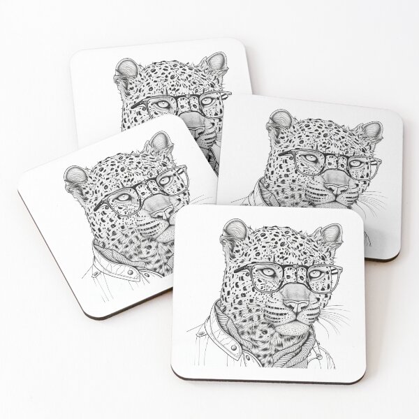 Item preview, Leopard human style Smart Leopard with glasses & Jacket designed and sold by MaxEXP.