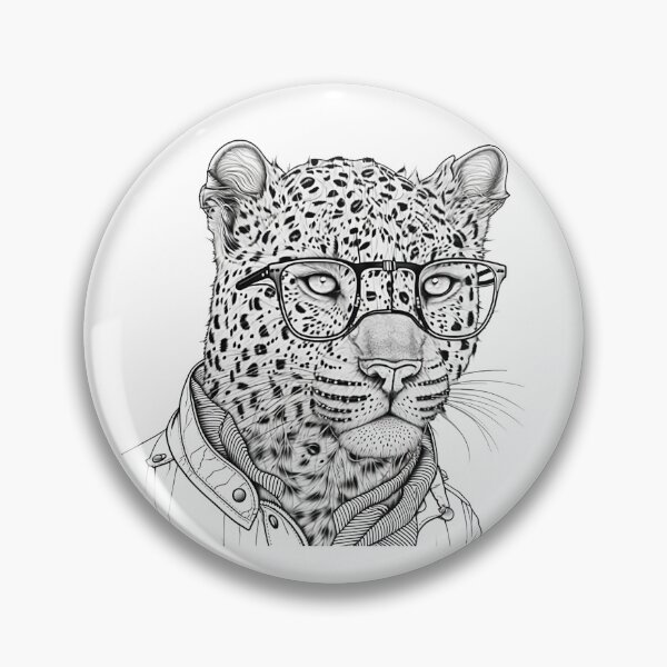 Item preview, Leopard human style Smart Leopard with glasses & Jacket designed and sold by MaxEXP.