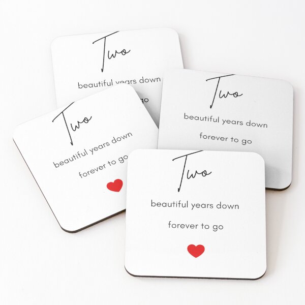 Item preview, second Anniversary Card, Two Years Down Forever To Go, 2nd Anniversary Gift, Card For Boyfriend, Card For Girlfriend, 2nd Anniversary Card designed and sold by helkav.
