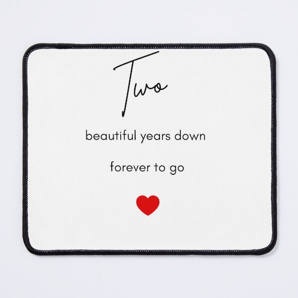 Item preview, second Anniversary Card, Two Years Down Forever To Go, 2nd Anniversary Gift, Card For Boyfriend, Card For Girlfriend, 2nd Anniversary Card designed and sold by helkav.