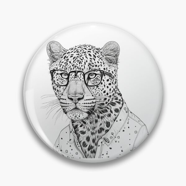 Item preview, Leopard human style Smart Leopard with glasses designed and sold by MaxEXP.
