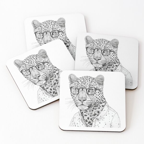 Item preview, Leopard human style Smart Leopard with glasses designed and sold by MaxEXP.