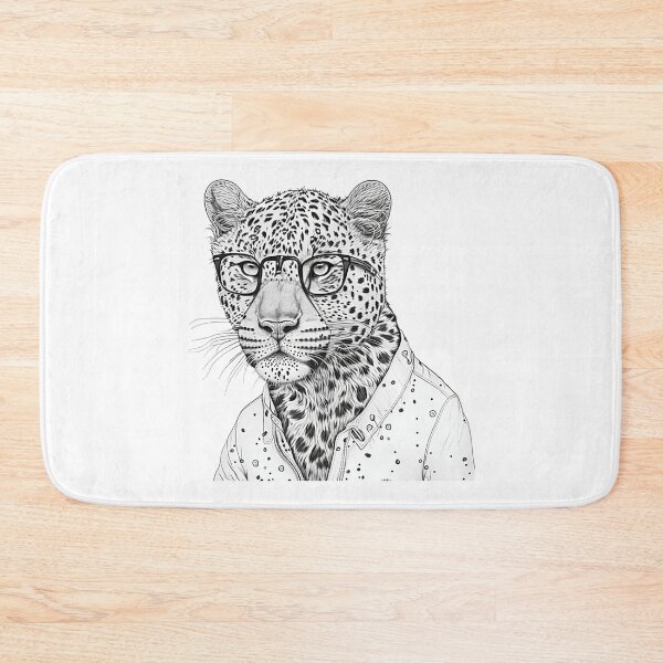 Item preview, Leopard human style Smart Leopard with glasses designed and sold by MaxEXP.