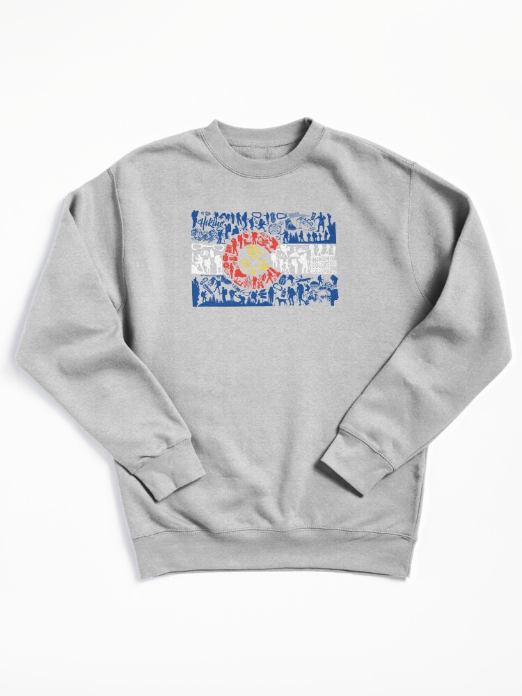 Thumbnail 2 of 7, Pullover Sweatshirt, Colorado Caliber Hiking Flag designed and sold by Colorado Caliber.
