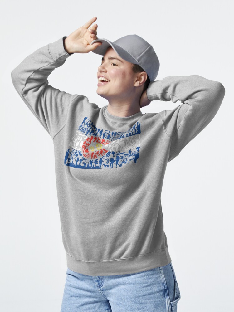 Thumbnail 5 of 7, Pullover Sweatshirt, Colorado Caliber Hiking Flag designed and sold by Colorado Caliber.