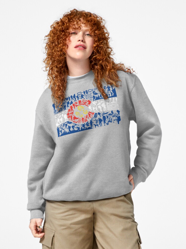 Thumbnail 4 of 7, Pullover Sweatshirt, Colorado Caliber Hiking Flag designed and sold by Colorado Caliber.
