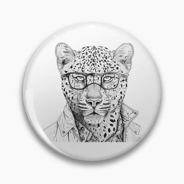 Item preview, Leopard human style Smart Leopard with glasses & Jacket designed and sold by MaxEXP.