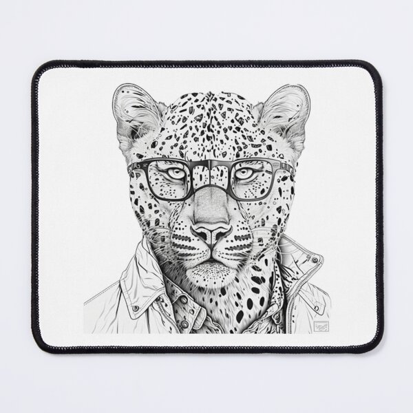 Item preview, Leopard human style Smart Leopard with glasses & Jacket designed and sold by MaxEXP.