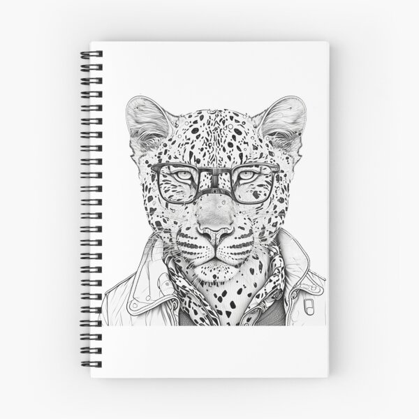Item preview, Leopard human style Smart Leopard with glasses designed and sold by MaxEXP.