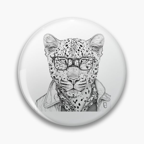 Item preview, Leopard human style Smart Leopard with glasses designed and sold by MaxEXP.