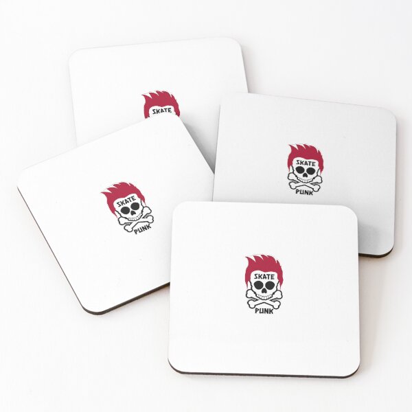 Item preview, Skate Punk, Skull and Crossbones, Red Hair, Original Art, Cool Helmet Stickers, Clear background designed and sold by RattlSnkCanynTs.