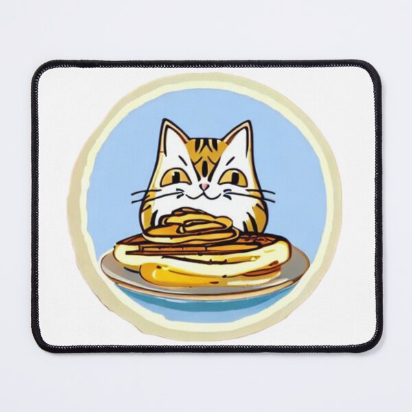 Item preview, Cat Eating Pancake 01 designed and sold by CheeseBlueprint.