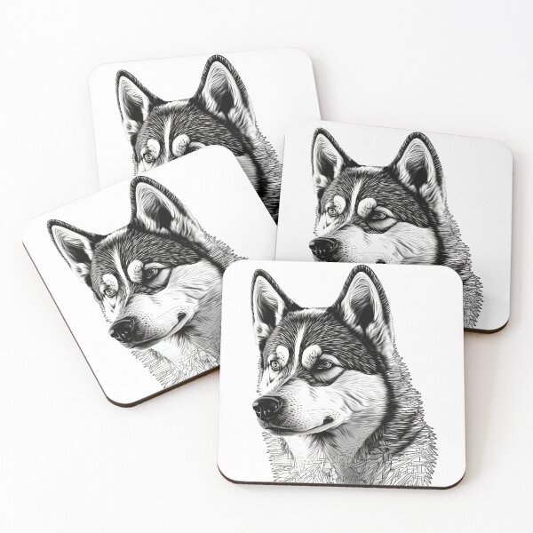 Item preview, Siberian Husky Smart dog black and white Crystal Style designed and sold by MaxEXP.