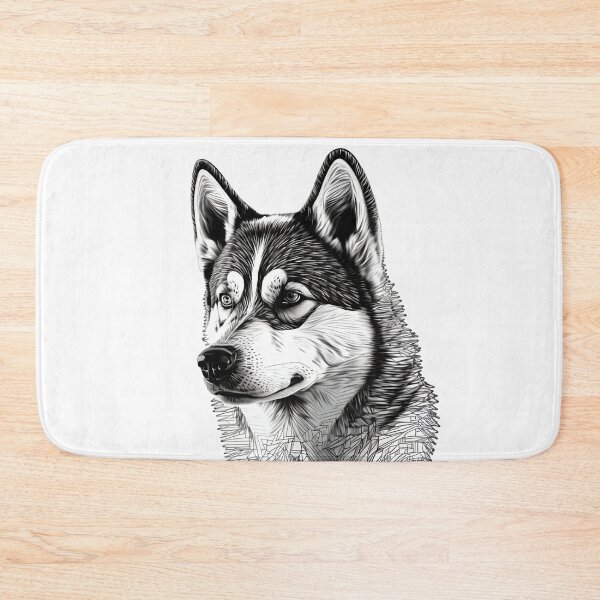 Item preview, Siberian Husky Smart dog black and white Crystal Style designed and sold by MaxEXP.