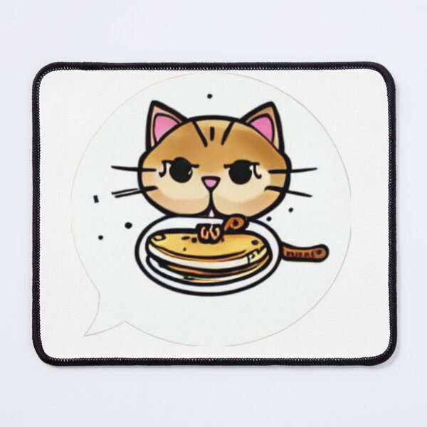 Item preview, Cat Eating Pancake 03 designed and sold by CheeseBlueprint.