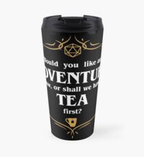 Taza de viaje Aventura o té de mesa RPG adicto