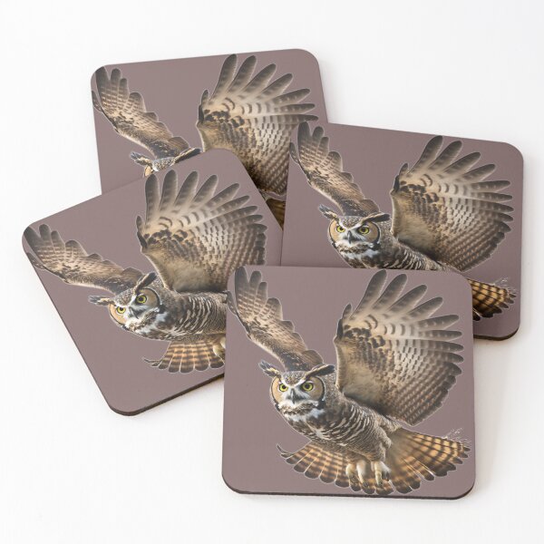 Item preview, Great Horned Owl Flying  designed and sold by PharaohofSedona.