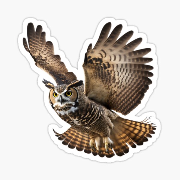 Item preview, Great Horned Owl Flying  designed and sold by PharaohofSedona.