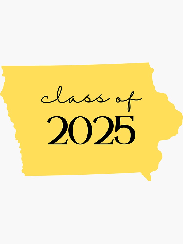 "University of Iowa Class of 2025" Sticker for Sale by haleygdesigns