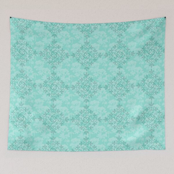 Item preview, Victorian Inspired Floral - Turquoise designed and sold by TotallyRetroArt.
