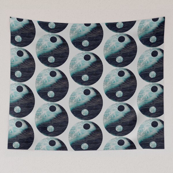 Item preview, Ocean Sea Blue White Yin Yang  designed and sold by ChristinasMess.