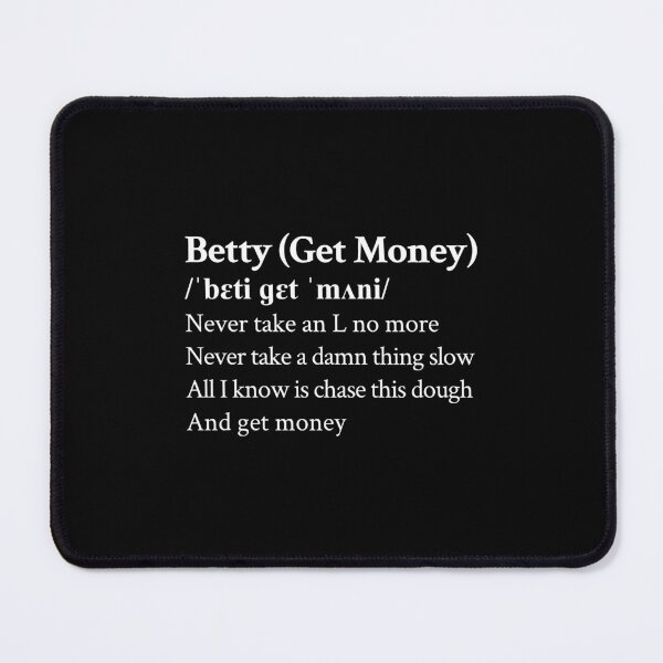 Item preview, Yung Gravy Aestheic Quote Lyrics Money Motivational Black designed and sold by StickTheSong.