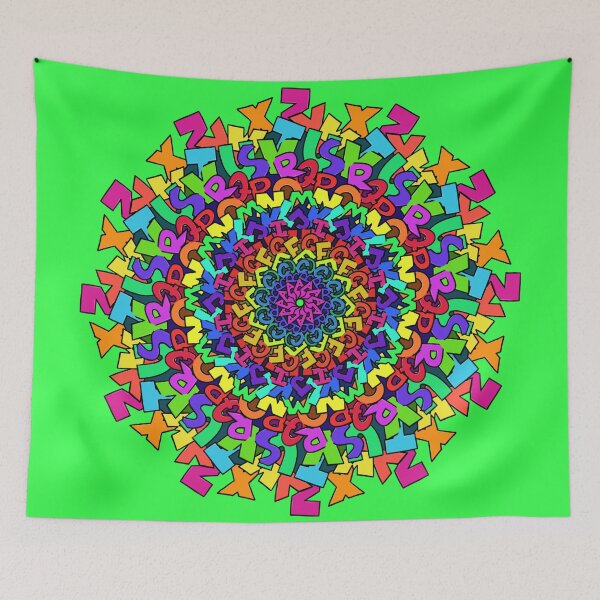 Item preview, Graffiti Alphabet Mandala designed and sold by thicc216.