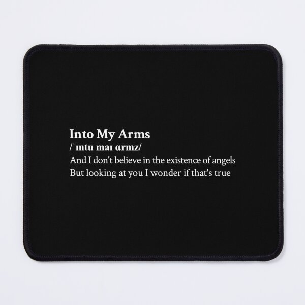 Artikelvorschau, Nick Cave Ästhetisches Zitat Lyrics In My Arms Black entworfen und verkauft von StickTheSong.
