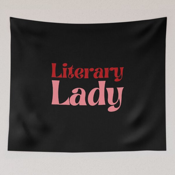 Item preview, Literary Lady red and pink lettering designed and sold by venomouspixie.