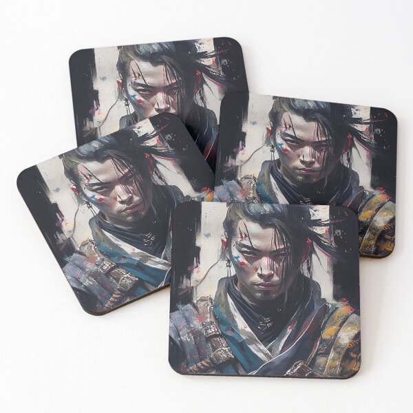 Item preview, Gothic Samurai - Oil Paint Japanese Warrior designed and sold by ABArtByAlexST.