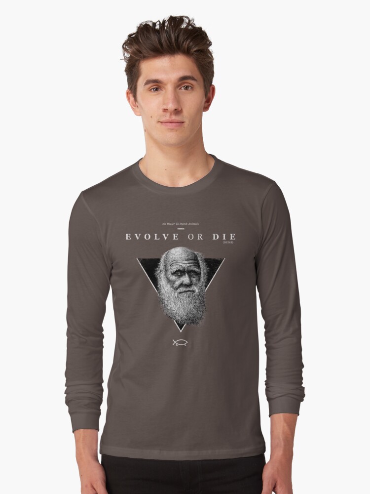 Thumbnail 1 von 5, Langarmshirt, EVOLVE OR DIE designt und verkauft von RolandStraller.