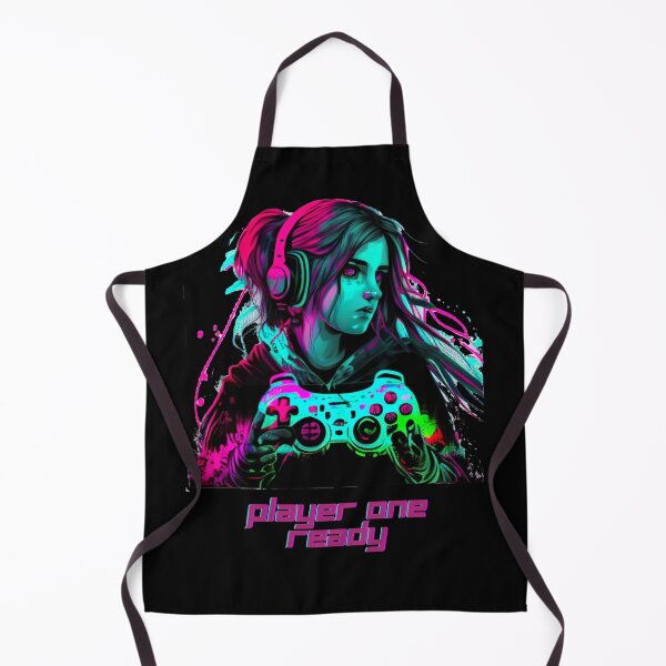 Item preview, Gamer Girl, Player One Ready, Psychedelic Art Design designed and sold by barretp27.