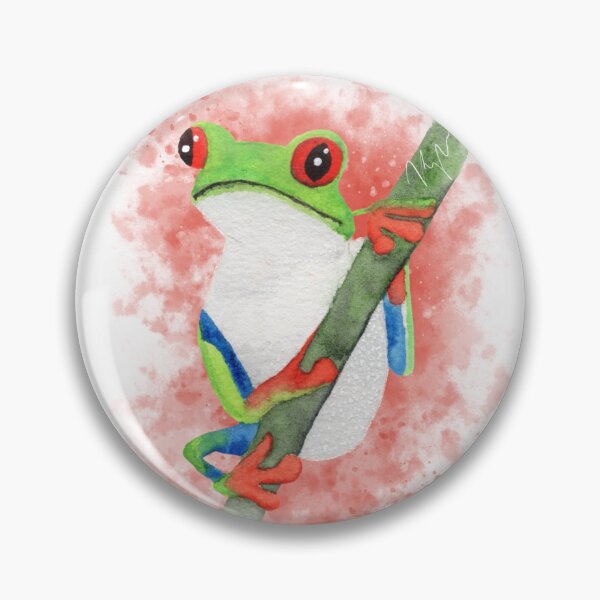 Item preview, Red Eyed Tree Frog Watercolor Art designed and sold by kjacunski.