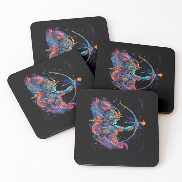 Item preview, Trippy Psychedelic Flaming Archer - Sagittarius November to December Zodiac Astrology Sign Design designed and sold by barretp27.