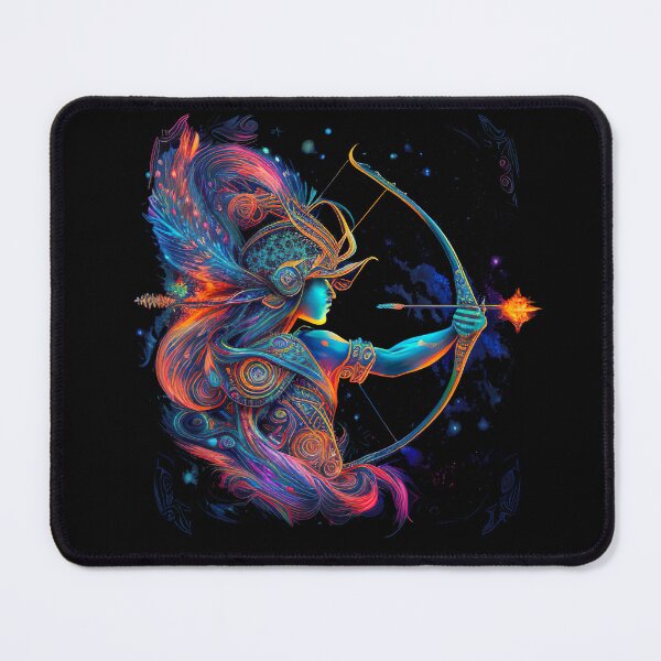 Item preview, Trippy Psychedelic Flaming Archer - Sagittarius November to December Zodiac Astrology Sign Design designed and sold by barretp27.