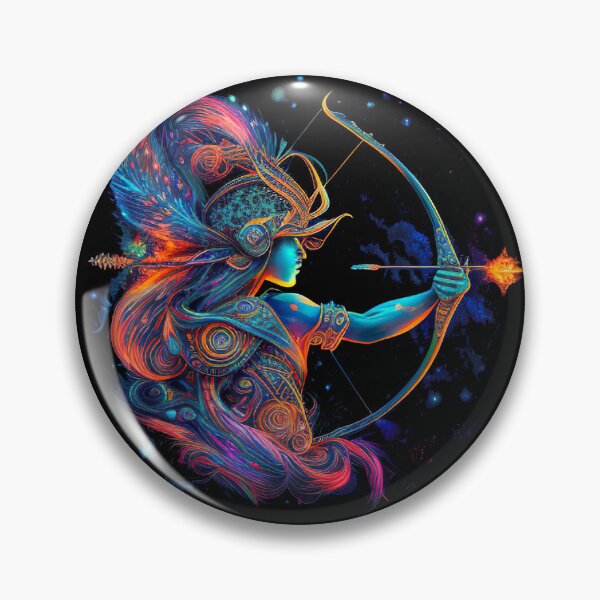 Item preview, Trippy Psychedelic Flaming Archer - Sagittarius November to December Zodiac Astrology Sign Design designed and sold by barretp27.