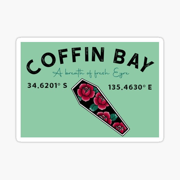 Coffin Bay - A breath of fresh Eyre - coordinates Sticker