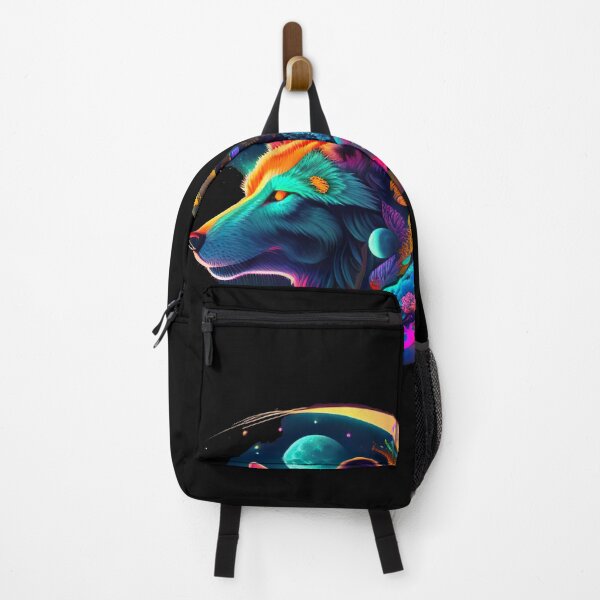 Artikelvorschau, Psychedelischer Geist-Wolf, bunter trippy Kunst-Art-Geschenk-Entwurf entworfen und verkauft von barretp27.