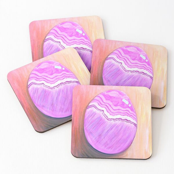 Item preview, Pink Banded Stone in oil paint by McLane Funkhouser designed and sold by McLane Funkhouser.