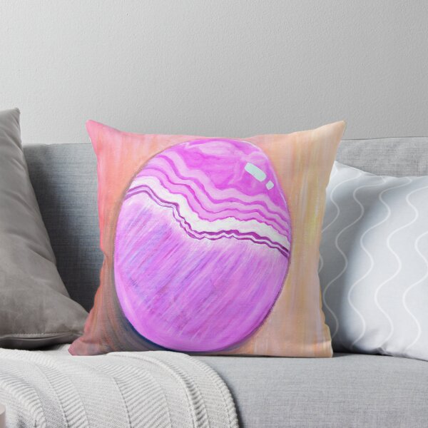 Item preview, Pink Banded Stone in oil paint by McLane Funkhouser designed and sold by McLane Funkhouser.