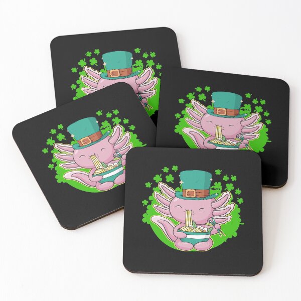 Item preview, Kawaii Axolotl Ramen for St Patricks Day designed and sold by ZzCorezZ.