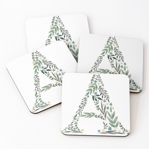Item preview, Floral A - Initial A designed and sold by CreativeMisc.